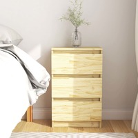 Apollo Bedside Cabinet 40x29.5x64 cm Solid Pine Wood