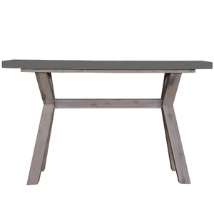130cm Hall Entrance Console Table with Concrete Top - Grey