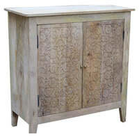 Sand blasted 2 drawer natural cabinet 82(w)x80(h)x 33(d)