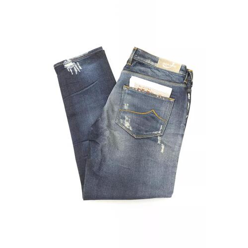 5-Pocket Jeans with Straight Leg and Small Rips