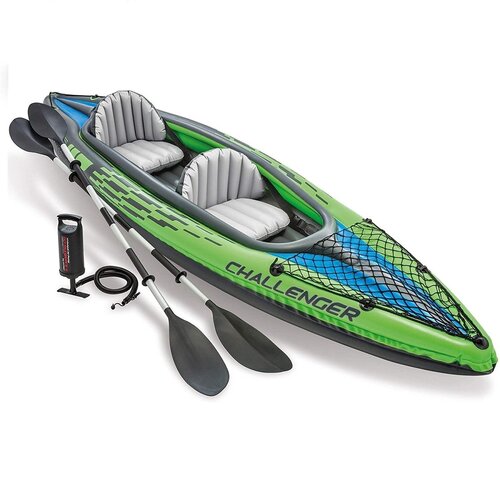 Sports Challenger K2 Inflatable Kayak 2 Seat Floating Boat Oars River/Lake 68306NP