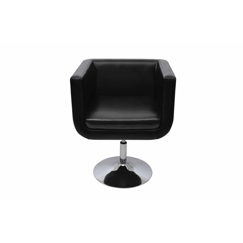 Bar Chairs 2 pcs Artificial Leather Black Price