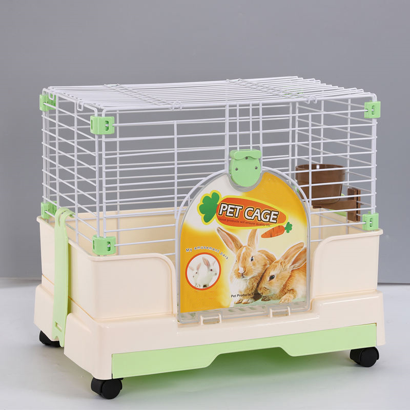 Small Pet Rabbit Cage Guinea Pig Crate Kennel With Potty Tray And Wheel Price