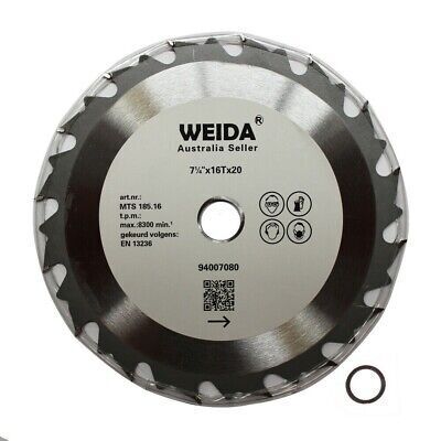185mm 16T Wood Circular Cutting Disc Saw Blade7-1/4" Bore 20/16mm 2.2mm Kerf Price
