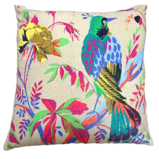 cotton velvet bird design cushion cover 45x45 cm Price