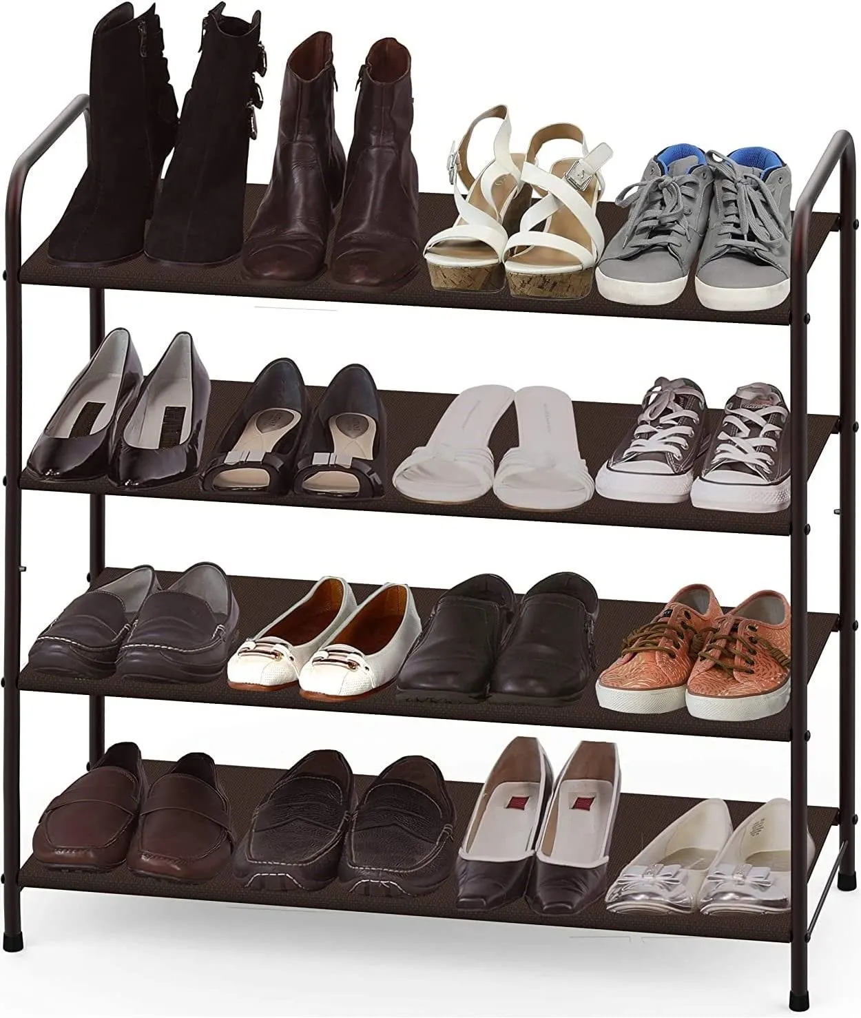 4 Tier Metal Shoe Rack Storage Organiser for Entryway and Bedroom Price