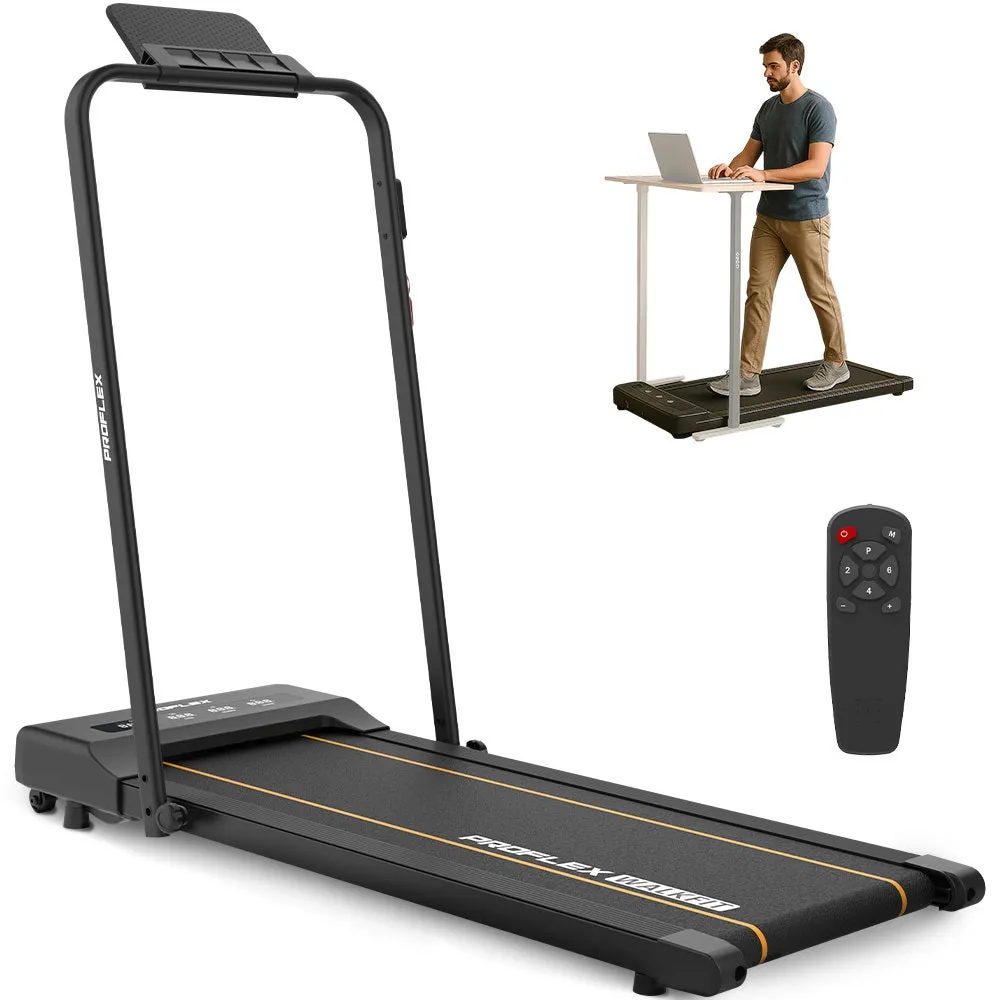 PROFLEX Electric Walking Pad Under Desk Treadmill, Compact Foldable Size, Tablet Holder, LCD Display, Walk or Light Jog Price