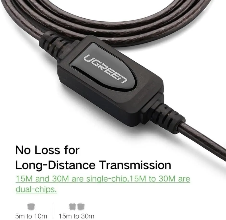 UGREEN 10321 USB 2.0 Active Extension Cable with Chipset 10M Price
