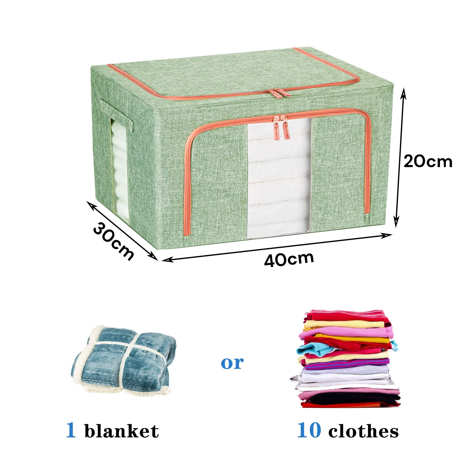 24L Cloth Storage Box Closet Organizer Storage Bags Clothes Storage Bags Wardrobe Organizer Idea GREEN Price