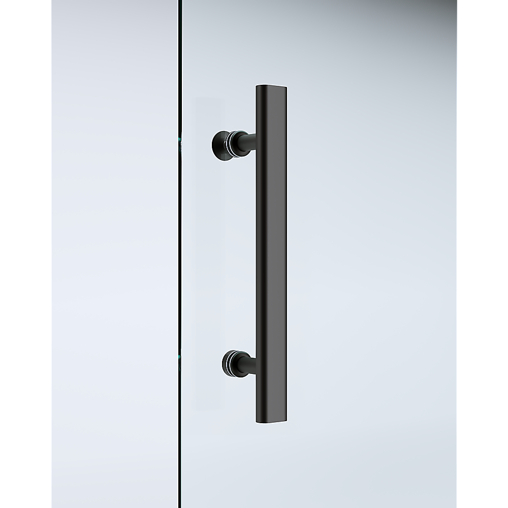 Adjustable 1300x800mm Single Door Corner Sliding Glass Shower Screen in Black Price