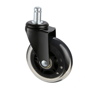 Office Chair Wheels, Set of 5, 76.2 mm Caster Wheels Replacement for Hardwood Floors and Carpet, Heavy Duty Computer Gaming Desk Casters with 59 kg Lo