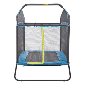6FT Trampoline for Kids, 72" Indoor/Outdoor Toddlers Trampoline, Mini Baby Trampoline with Safety Enclosure Net, Gymnastics Bar, Hammock, Recreational
