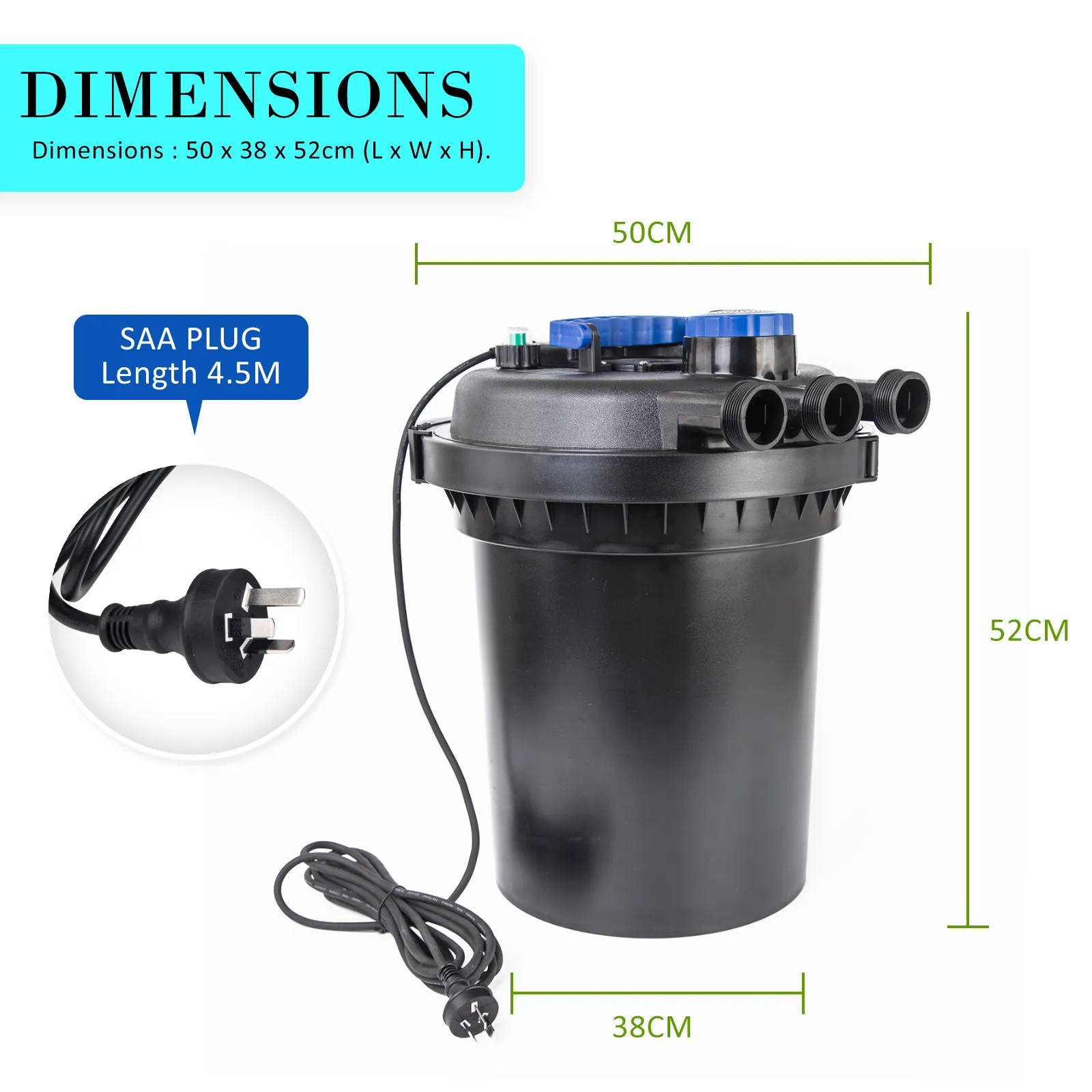 Combo Aquarium Garden Filter 10000L/H + Submersible Water Pump 16000L/H Price