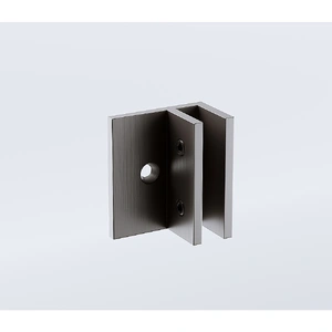 100x80cm Corner Frameless Shower Screen ‚Äì Gunmetal Wall Channel and Floor F-Bracket with SS Hinges for Contemporary Bathrooms