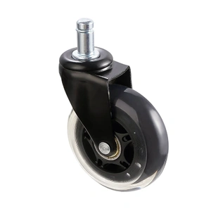 Office Chair Wheels, Set of 5, 76.2 mm Caster Wheels Replacement for Hardwood Floors and Carpet, Heavy Duty Computer Gaming Desk Casters with 59 kg Lo
