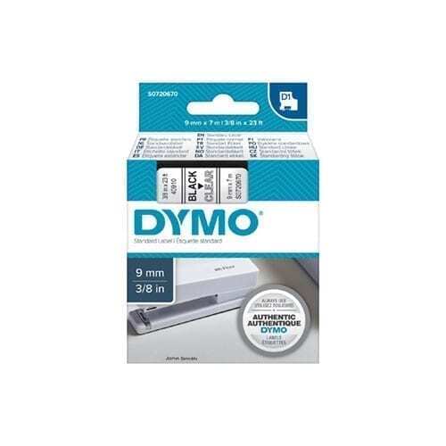 Dymo Blk on Yell 12mmx7m Tape - for use in Dymo Printer Price