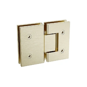 110x80cm Corner Frameless Shower Screen ‚Äì Gold Wall Channel and Floor Channel with Brass Hinges & Square Knob Handle
