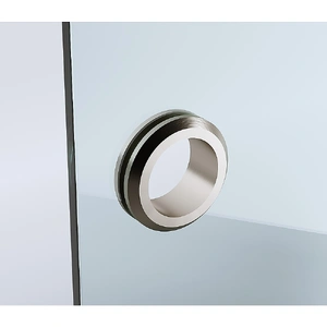 90cm Frameless Diamond Shower Screen ‚Äì Nickel F-Brackets with Durable Brass Hinges