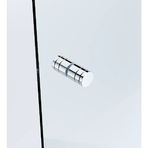 120x120cm Double Door Corner Shower Screen ‚Äì Chrome U-Brackets, Brass Hinges & Round Knob Handle