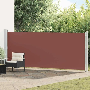 Patio Retractable Side Awning 614x160 cm Brown