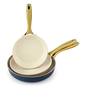 Frying Pan 3PCS Shades Frypan Set Ceramic Coating Multi Colour