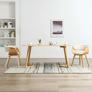 Dining Chair Bent Wood and Faux Leather Dining Chairs Range 2