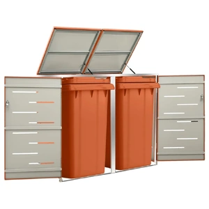 Single Wheelie Bin Shed Stainless Steel