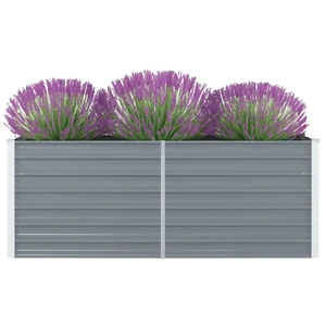 Raised Garden Bed Galvanised Steel Grey