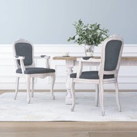 Dining Chairs 62 by 59.5 by 100.5 cm linen 2 pcs
