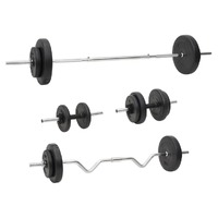Barbell and Dumbbell with Plates
