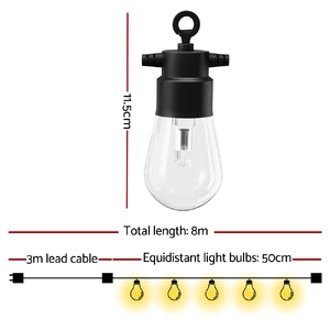 RGB Smart Festoon Lights Outdoor LED String Lights Waterproof WiFi APP