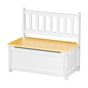 2-In-1 Kids Toys Storage Bench Box Wooden Chair