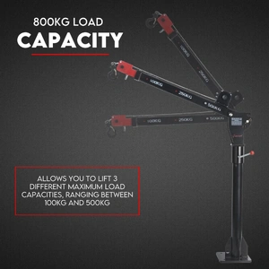 800kg Electric Hoist Winch Crane 12V Swivel Car Truck UTE Lift 360¬∞ Pick up