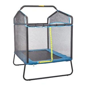6FT Trampoline for Kids, 72" Indoor/Outdoor Toddlers Trampoline, Mini Baby Trampoline with Safety Enclosure Net, Gymnastics Bar, Hammock, Recreational