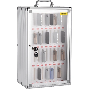 Cell Phones Storage Cabinet Clear Pocket Chart Storage Locker Box 36 Slots