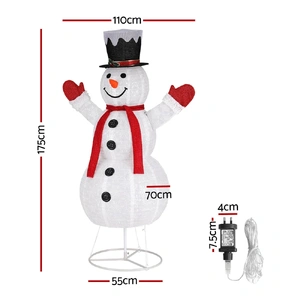 1.7M Christmas Lights 200 LED Fairy Light Snowman Decorations