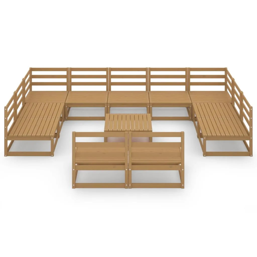 12 Piece Garden Lounge Set Solid Pinewood Price