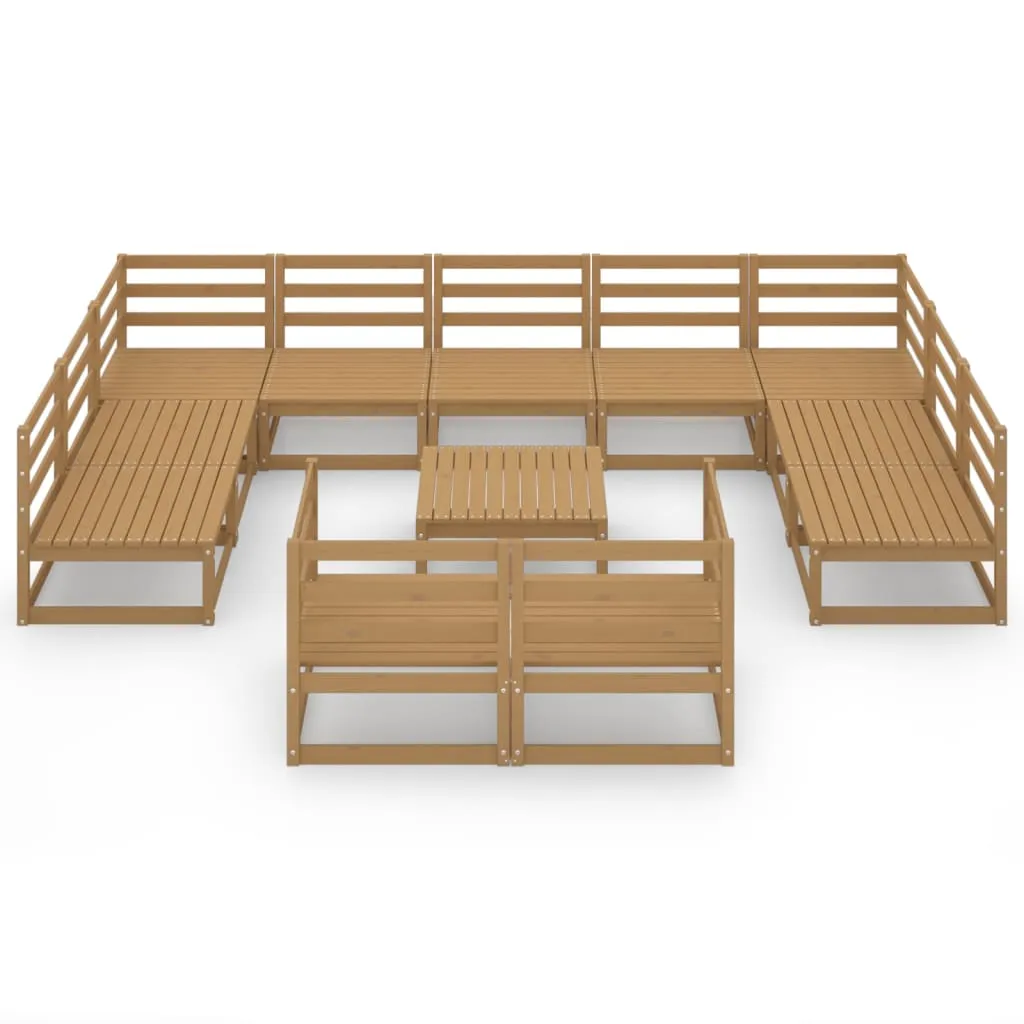 12 Piece Garden Lounge Set Solid Pinewood Price