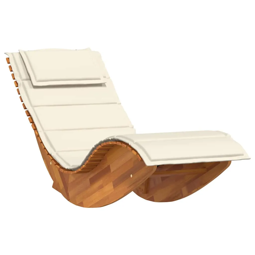 Sun Lounger 2 pcs Brown 60 x 154 x 74cm Solid Acacia wood Price
