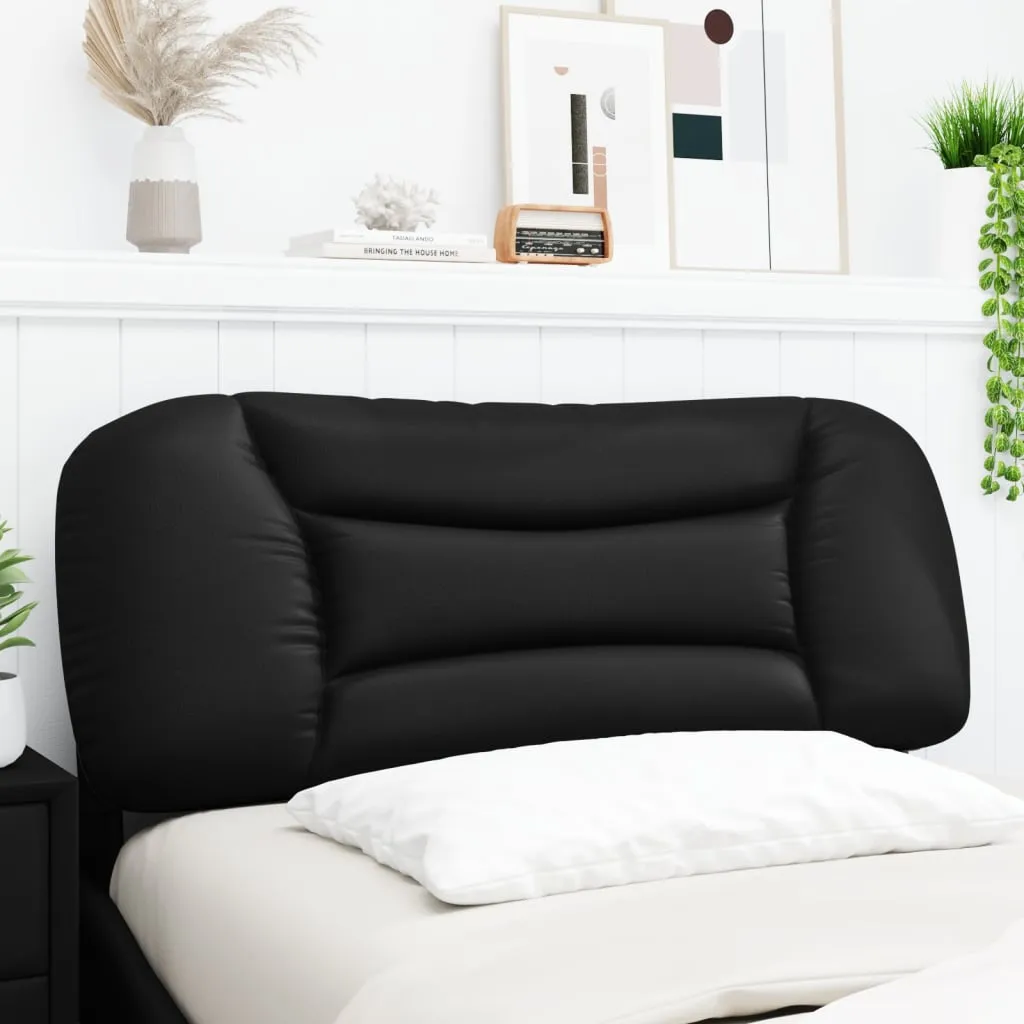 Headboard Cushion Black 107 cm King Single Faux Leather Price