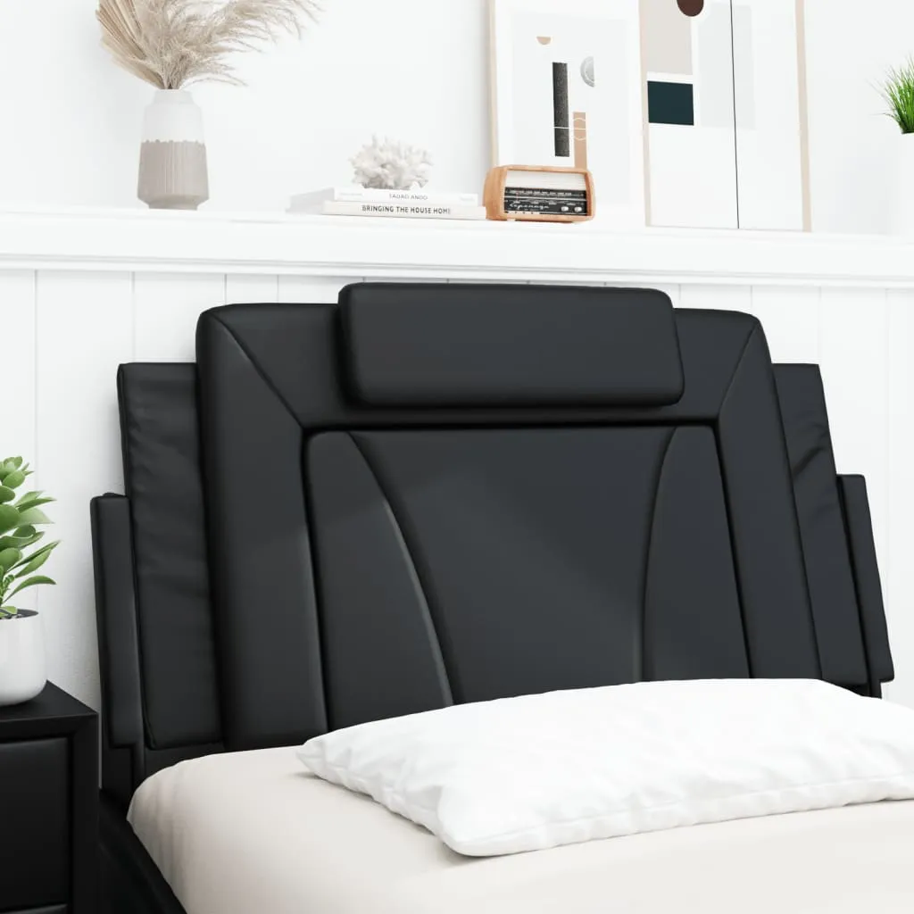 Headboard Cushion Black 107 cm King Single Faux Leather Price