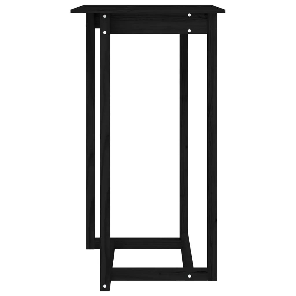 Bar Table Black 60x60x110 cm Solid Wood Pine Price