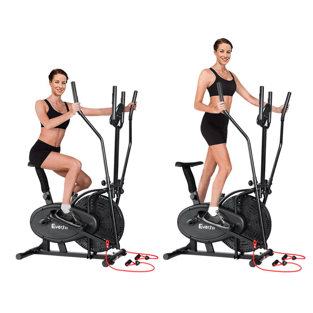5In1 Elliptical Machine Magnetic Cross Trainer Exercise Bike Adjustable Home Gym 