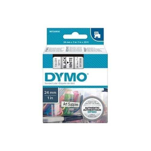 Dymo Blk on Yell 12mmx7m Tape - for use in Dymo Printer Price
