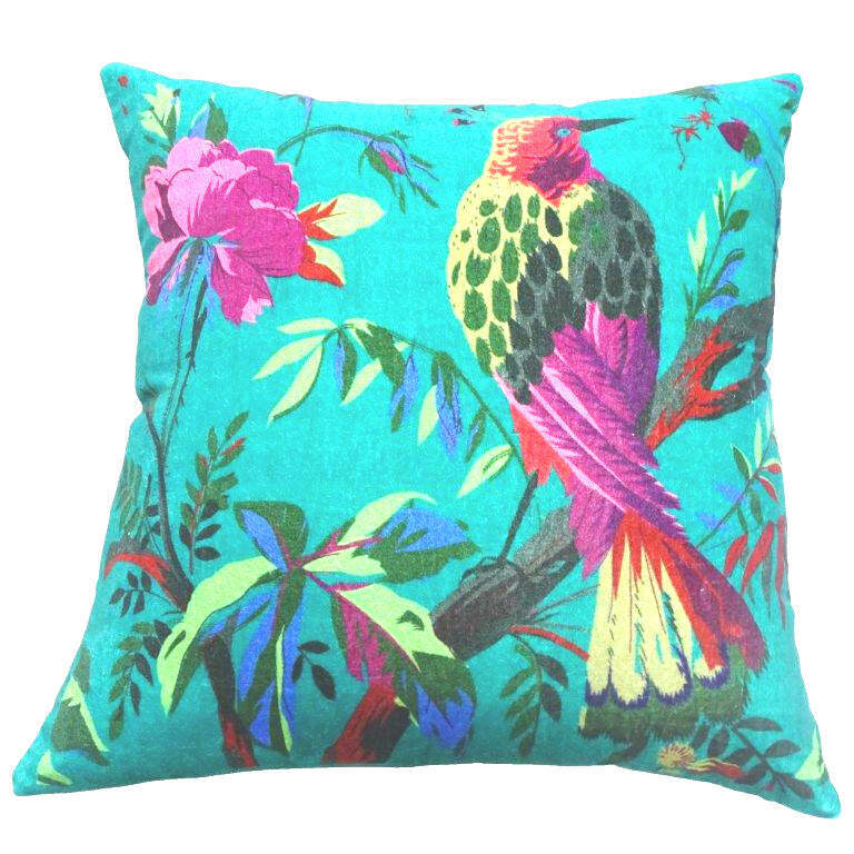 cotton velvet bird design cushion cover 45x45 cm Price