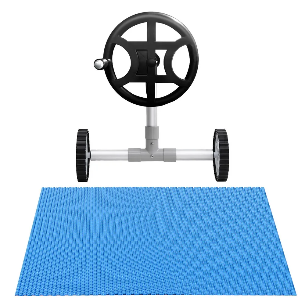 Aquabuddy Pool Cover 600 Micron 7x4m w/ Roller 4m Swimming Pools Solar Blanket Price