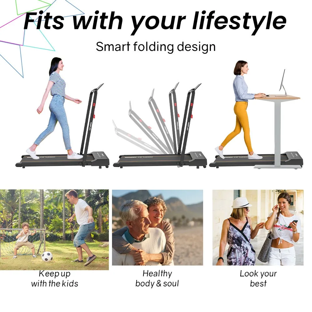 PROFLEX Electric Walking Pad Under Desk Treadmill, Compact Foldable Size, Tablet Holder, LCD Display, Walk or Light Jog Price