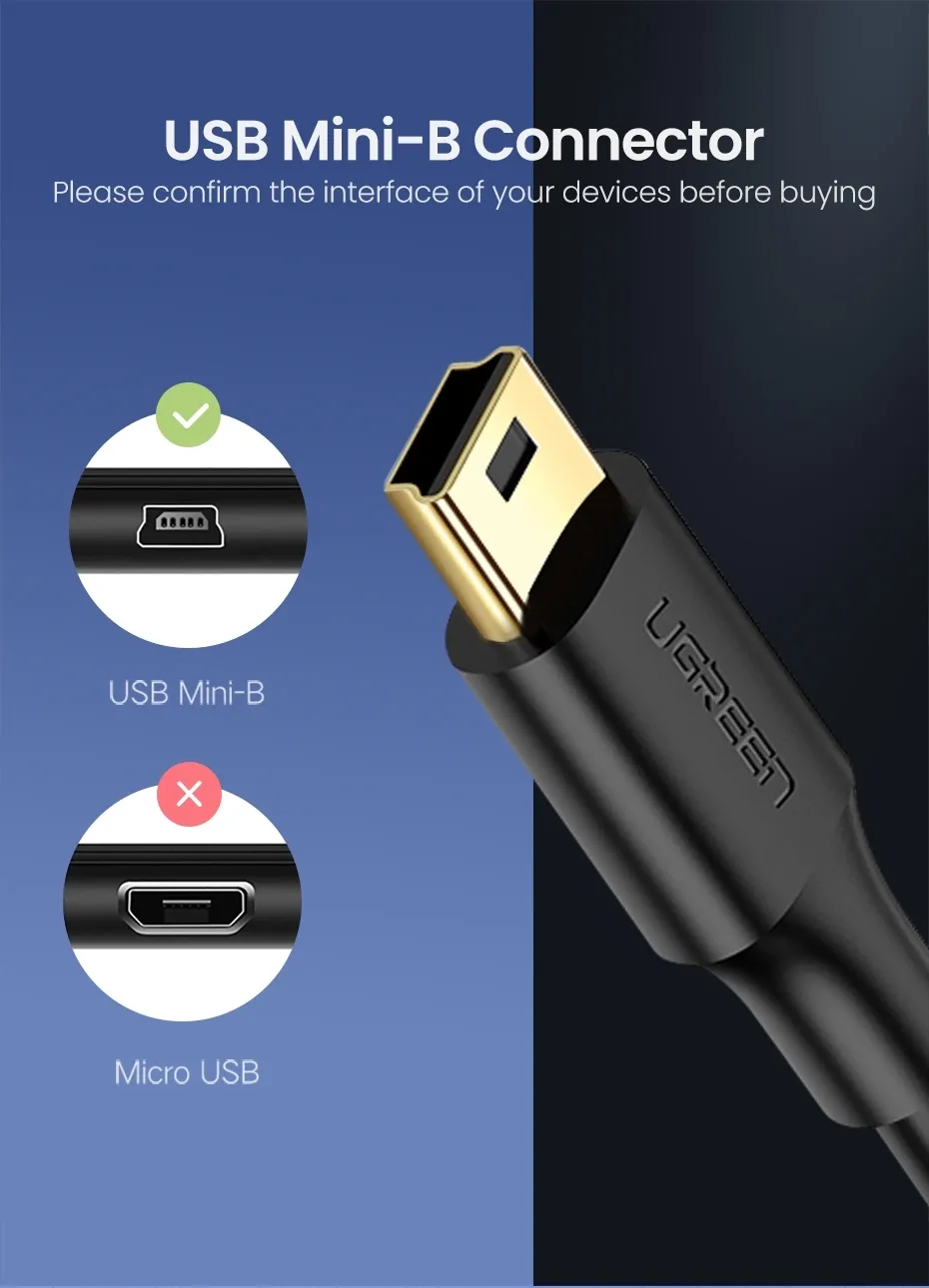 UGREEN 10355 USB-A to Mini-USB Cable 1M Price