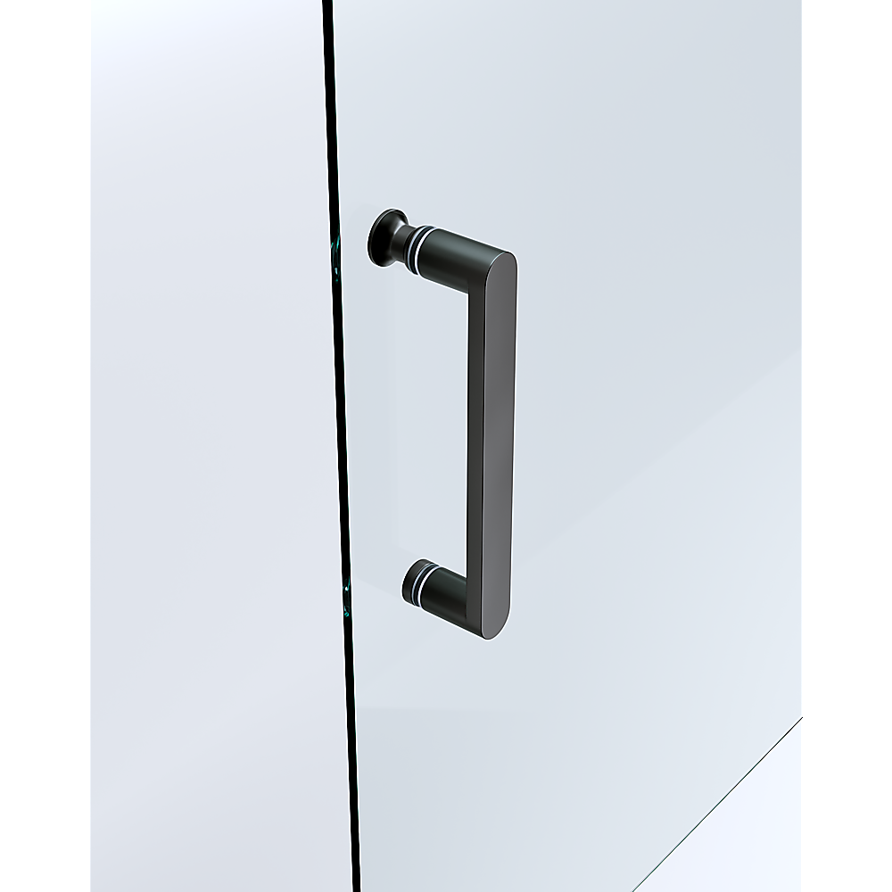 Adjustable 1100x1200mm Double Sliding Door Glass Shower Screen in Black Price