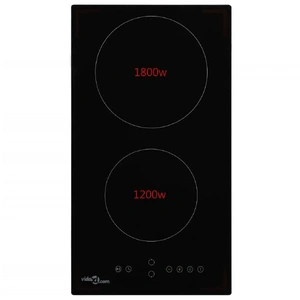 Ceramic Hob with 2 Burners Touch Control 3000 W
